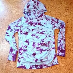 Climawear Stretchy Tie Dye Activewear Hoodie Top Size L